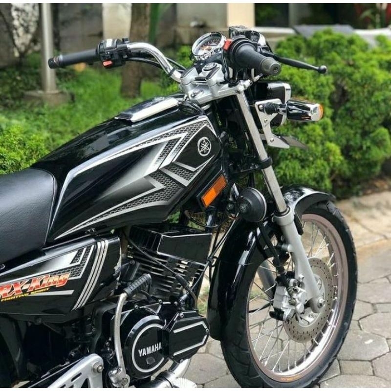 STRIPING ORI YAMAHA RX KING 2004 hitam silver LIS STICKER DECAL RX KING STANDAR RX KING 2004