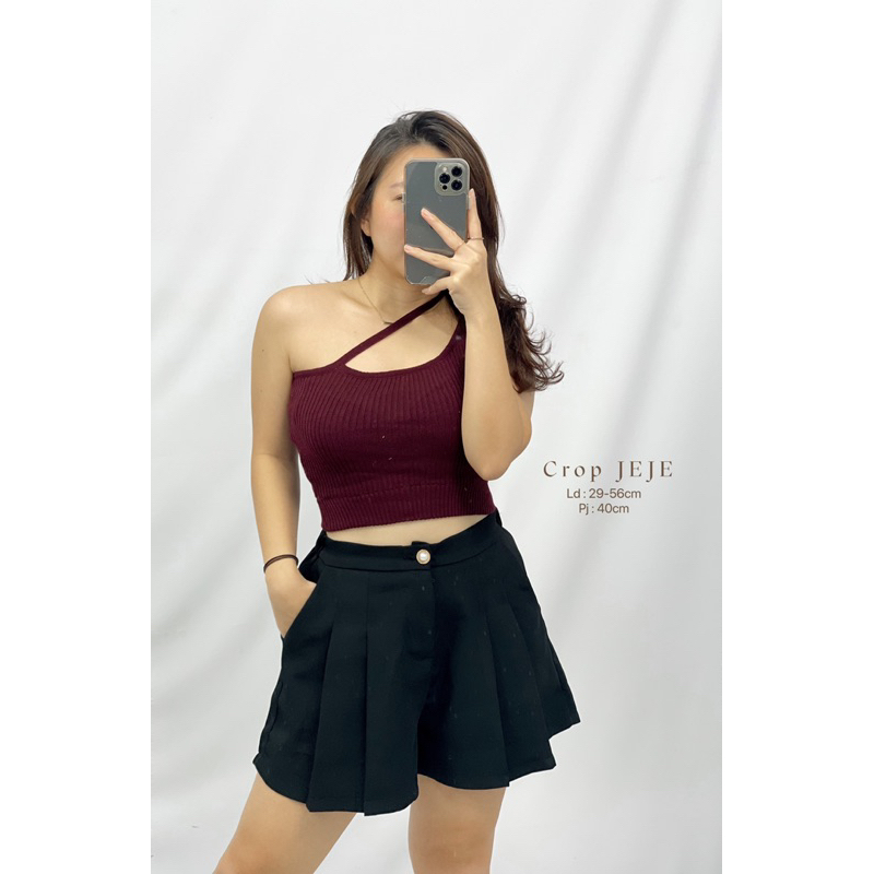 MDLV ~ Crop Jeje Rajut Crop top Rajut