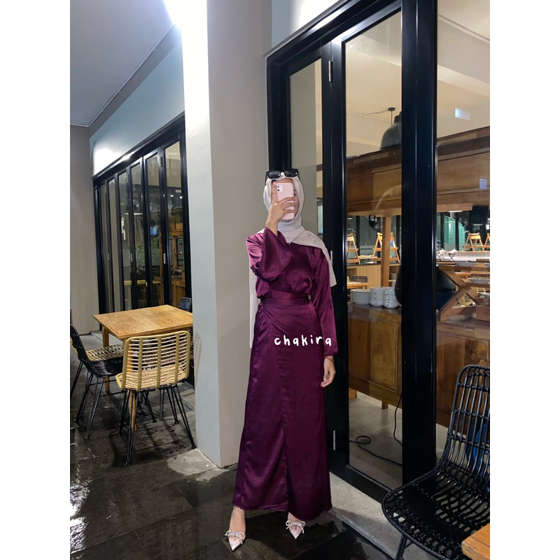 cassie dress/dress 2 look/dress silk lebaran/wrap dress silk/dress crincle silk/dress kondangan