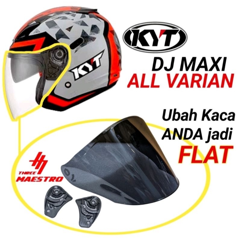 Kaca Helm KYT DJ MAXI all Varian Visor helmet Flat venom KYT DJ MAXI