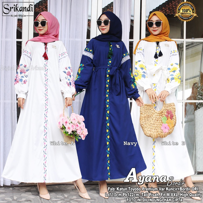 DRESS TERBARU || DRESS BORDIR KEKINIAN || DRESS PUTIH BORDIR || DRESS LEBARAN 2023