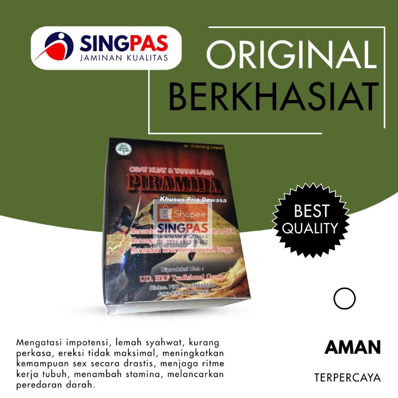 

Suplemen Herbal Kapsul Kesehatan Piramida Original Obat Pria (Kuat) Sehat Dan Daya Tahan Lama