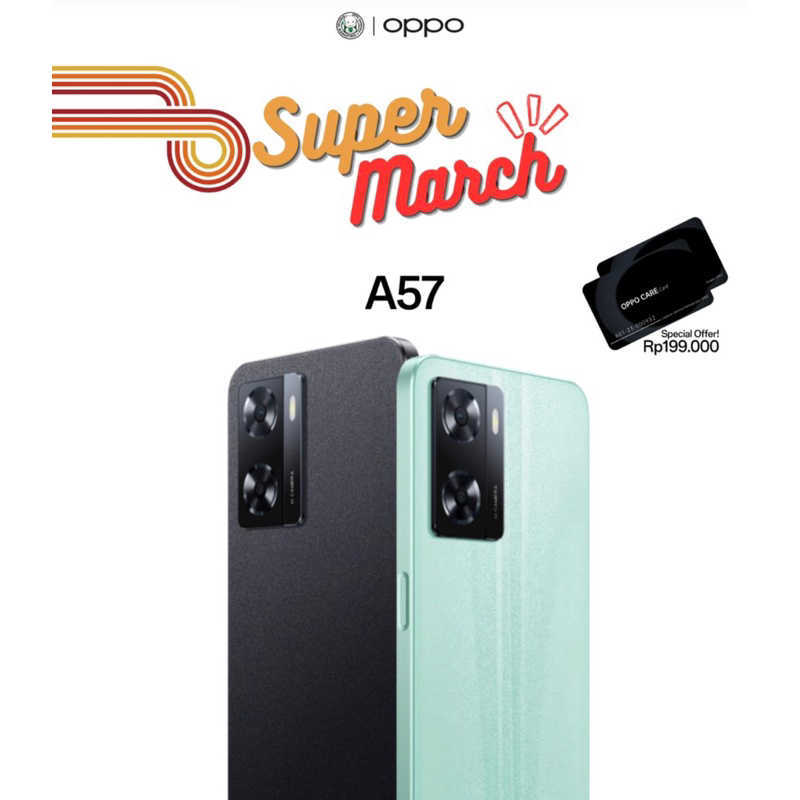 OPPO A57 4+4GB/128GB ORIGINAL GARANSI RESMI 1 TAHUN