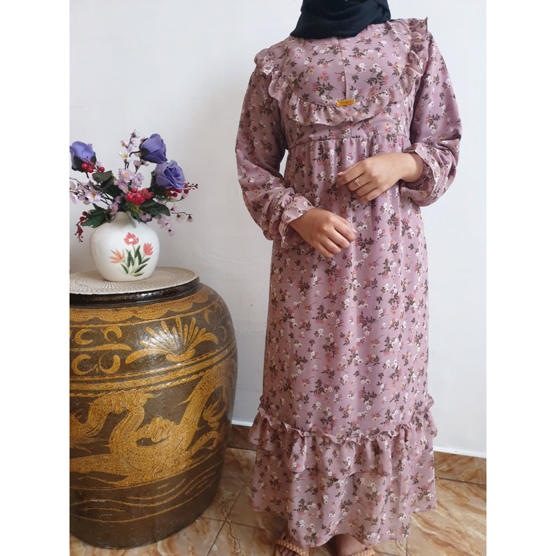 Maxi Dress Ceruty / ceruty motif / ceruty bunga