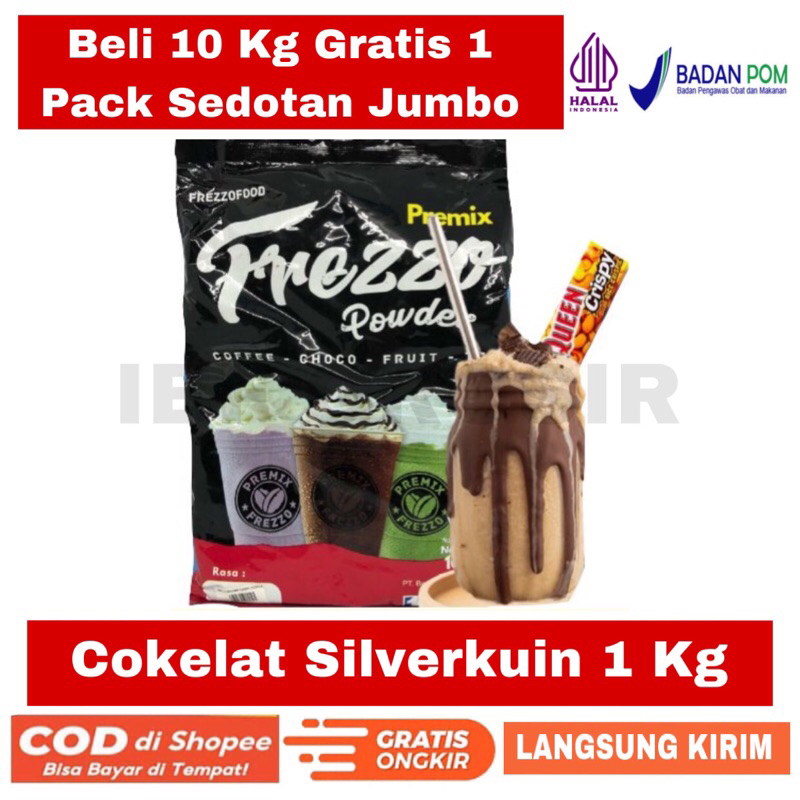 

Frezzo Bubuk Minuman Cokelat Silverkuin 1 Kg Powder Drink Terlaris Creamer Cincau Hitam