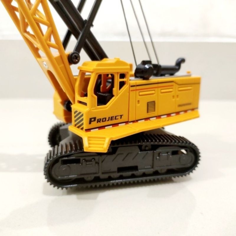 Diecast Truck Crane Konstruksi - Mainan Koleksi Miniatur Alat Berat Anak Dewasa