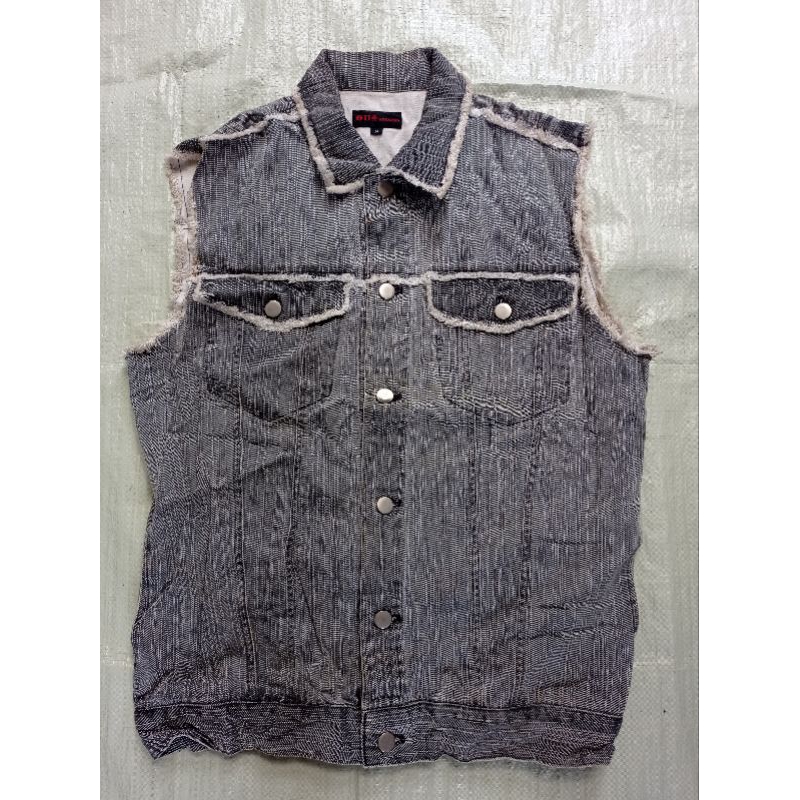 jaket jeans rompi punk bekas second original