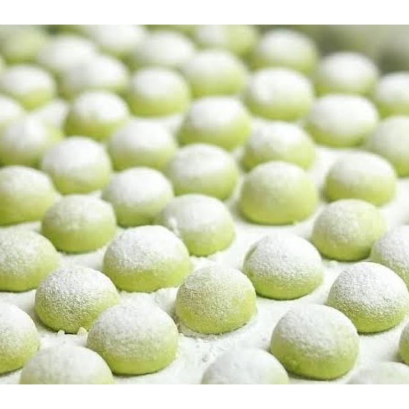 

kue putri salju pandan lumer ukuran toples 500ml / kue lebaran putri salju pandan manis ekonomis