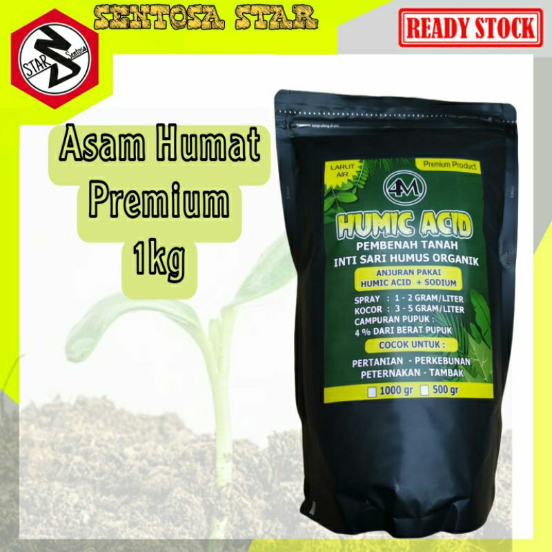Asam Humat 1kg Larut Dalam Air/ Humic Acid Original Serbuk/ Asam Humat AH-90/ Humic Acid 1kg