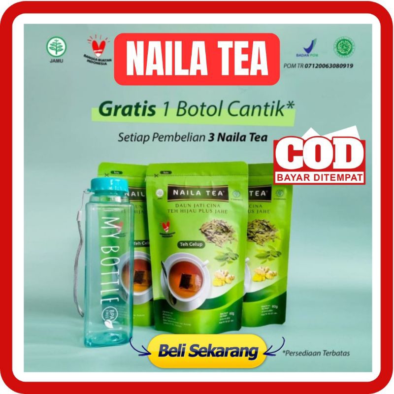 NAILA TEA Minuman Teh Pelangsing Alami Melangsingkan Tubuh Atasi Perut Buncit Detox Tubuh NAILA TEA 