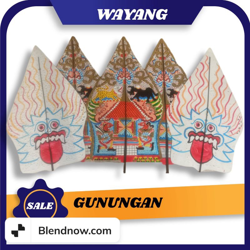 GUNUNGAN wayang kertas duplex