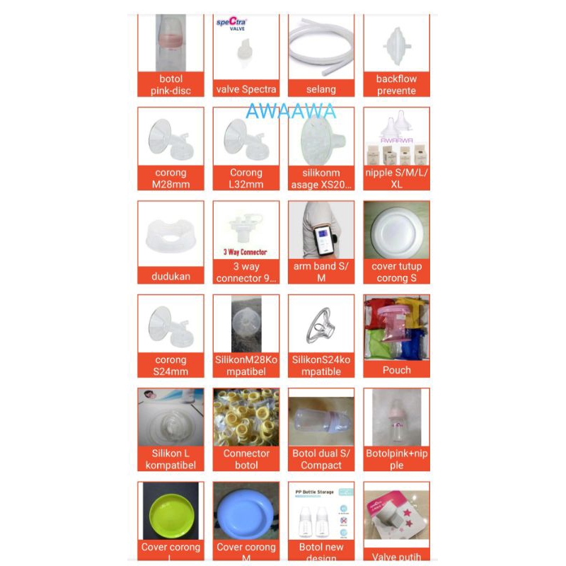 SPECTRA Corong valve selang tube backflow preventer botol bottle silikon silicone massage cover tutu