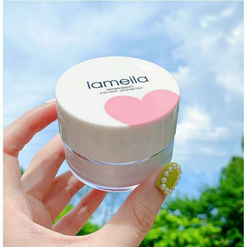 LAMEILA Bedak Sakura Make Up Base oil Control Powder dengan Kaca