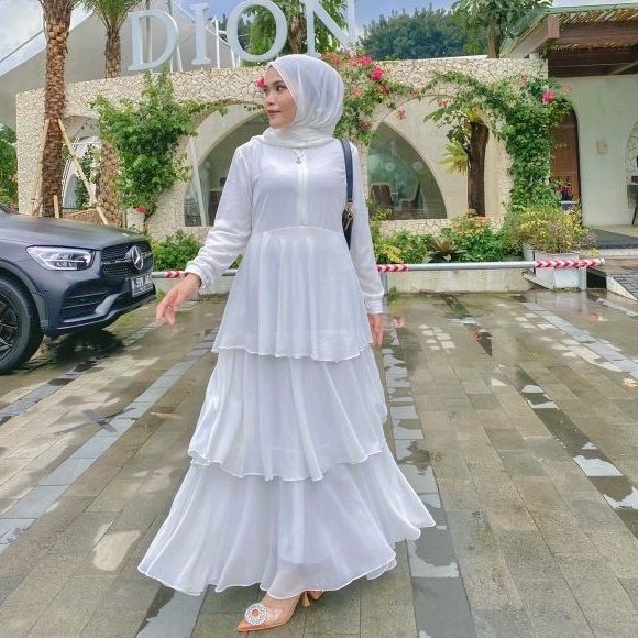 malai dress set pashmina oval ceruty Babydoll Premium original by SAIDE OFFICIAL/pakaian baju gamis 