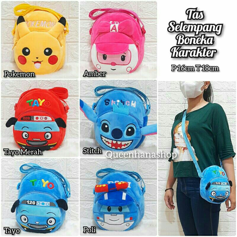 Tas Selempang Boneka Karakter Sling Bag Anak Karakter