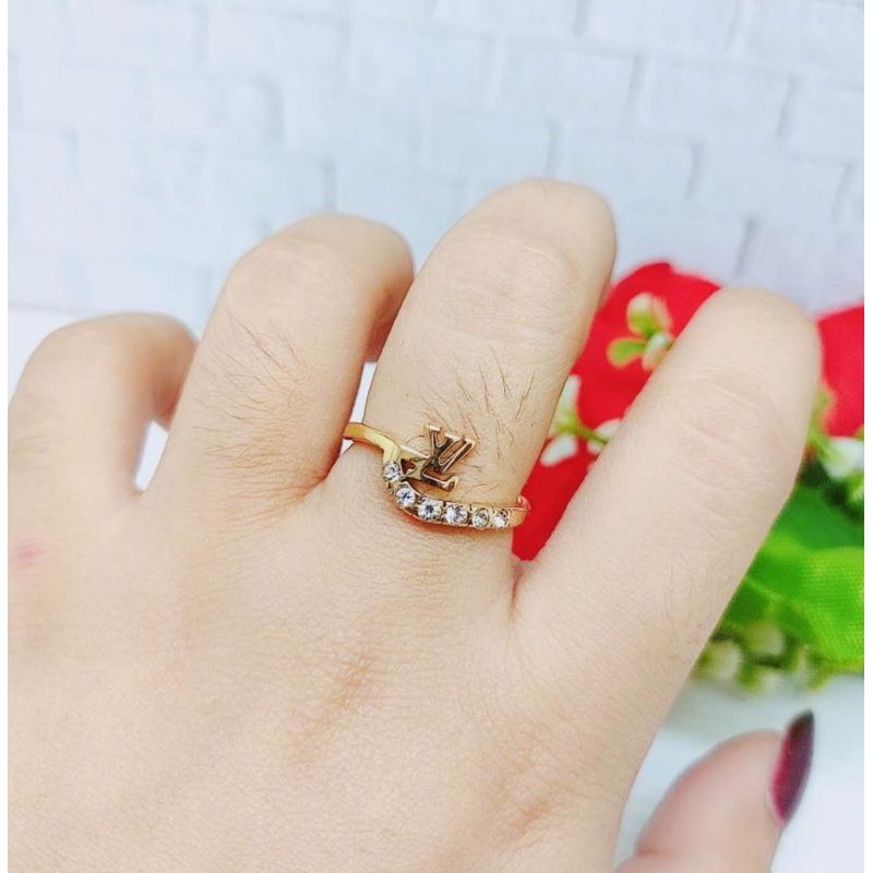 Cincin Titanium Permata Perhiasan Fashion P36