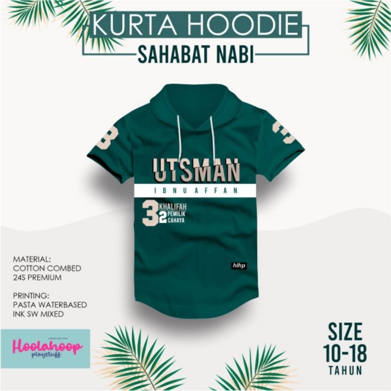 Hoolahoop Kurta Hoodie Kaos Anak Size 10-18T