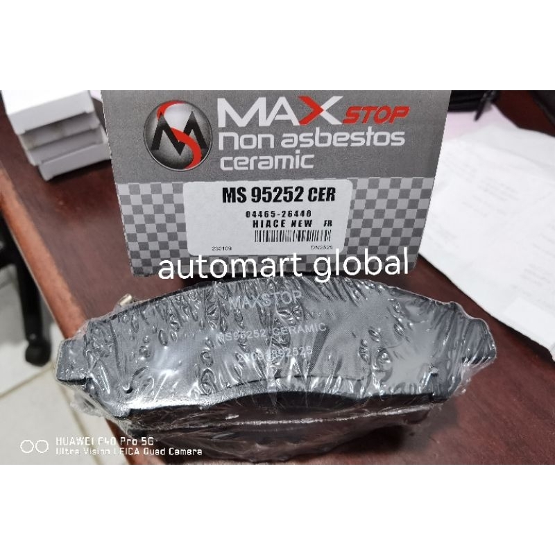 brake pad kampas rem depan Hiace premio 2019 on ceramic maxstop