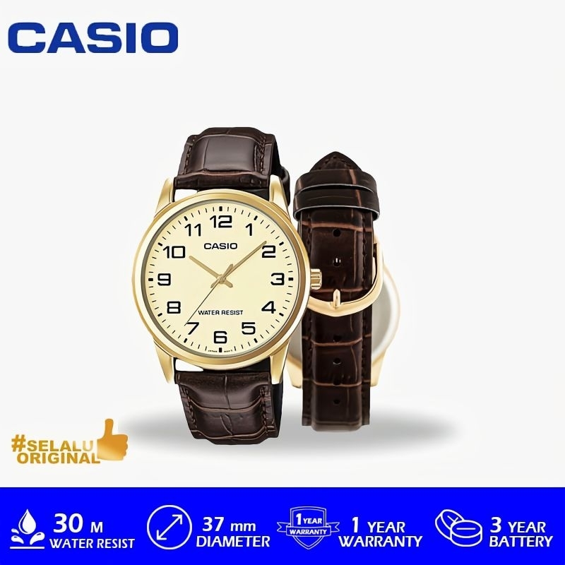 Jam Tangan Casio MTP V001GL 9B Original Casio Men Watch MTP-V001GL