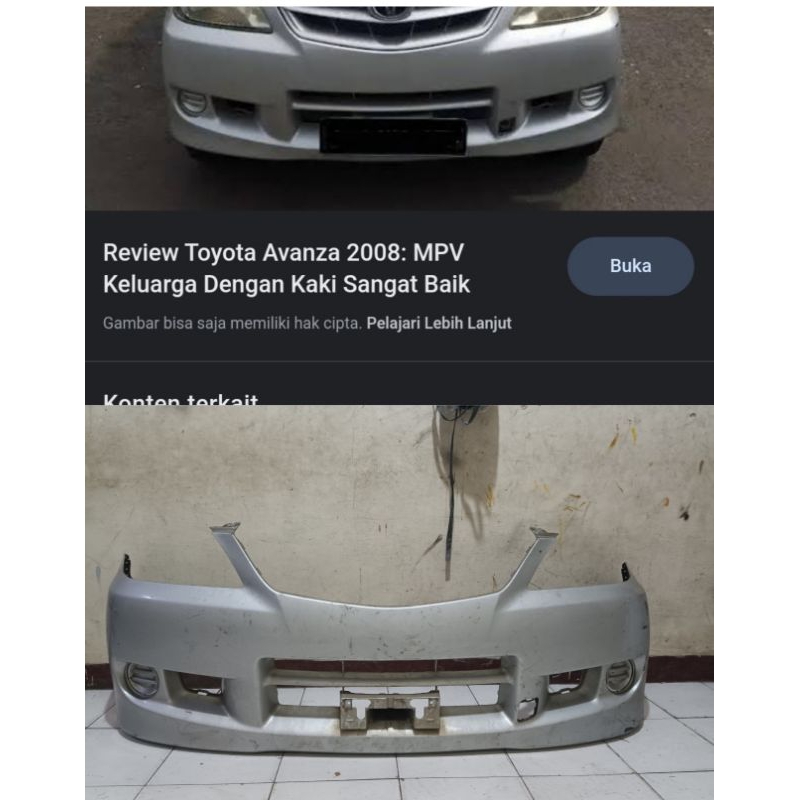 Bumper depan Avanza VVT-i 2009 2008 2010 original copotan