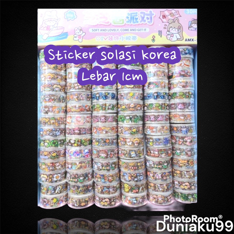 sticker rolling momo korea kecil / stiker momo roll  / stiker tempel korea