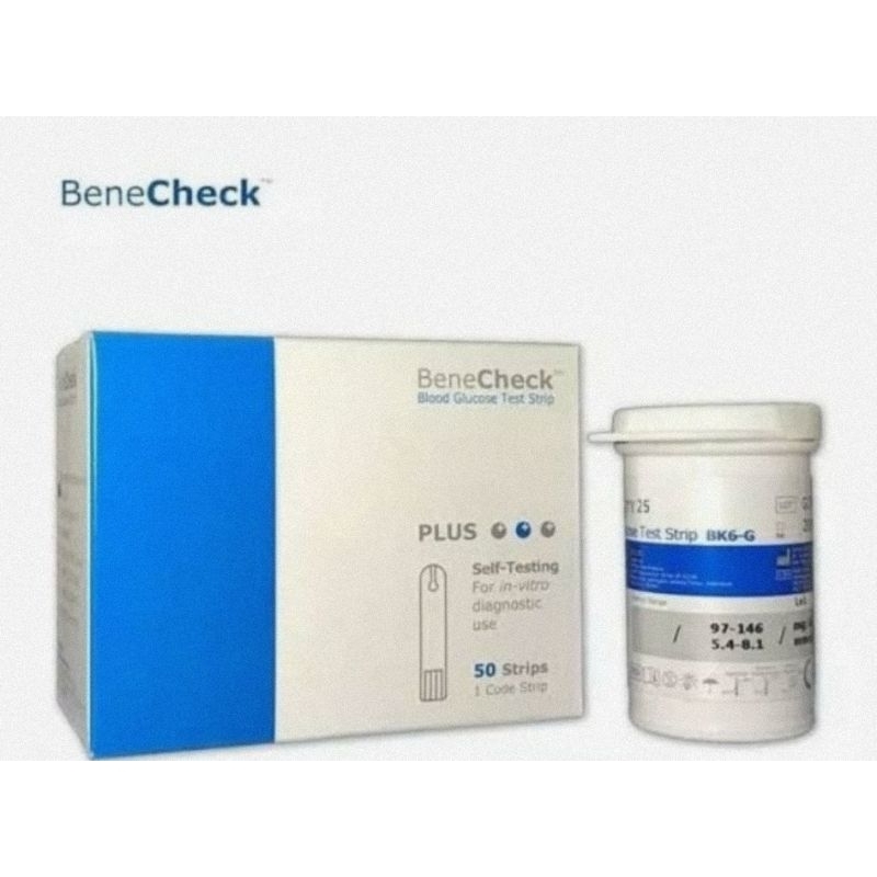 BeneCheck Plus gula Darah isi 50 pcs / Benechek Plus Gula