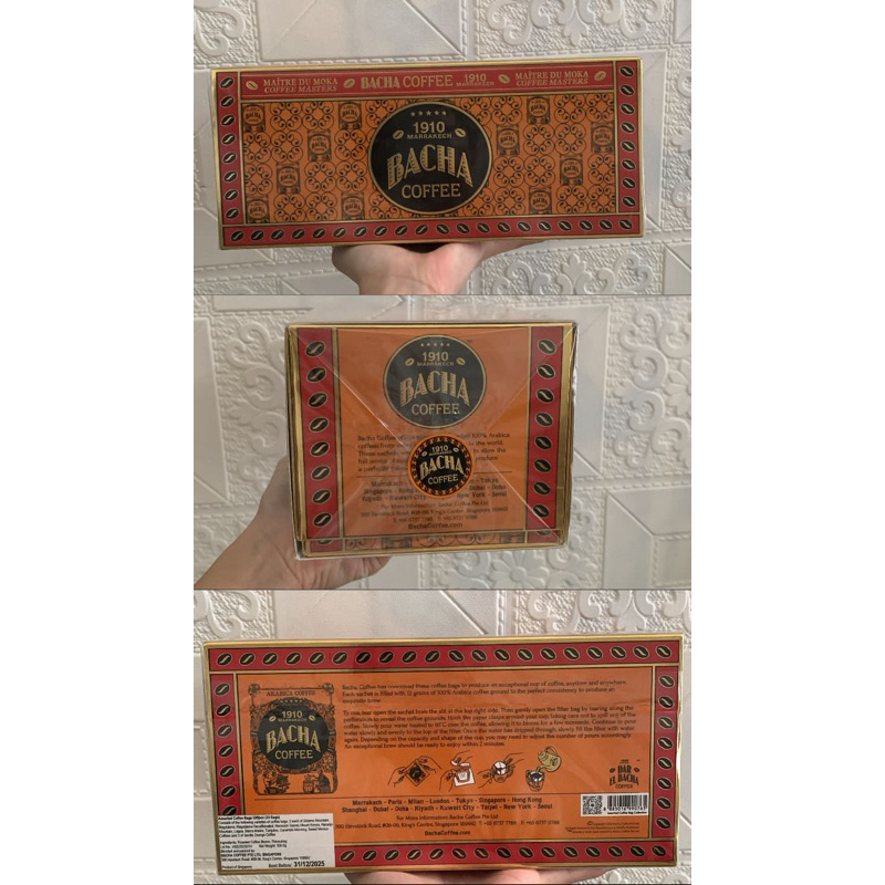 

BACHA COFFEE ASSORTED COFFEE BAGS GIFTBOX - 25 BAGS