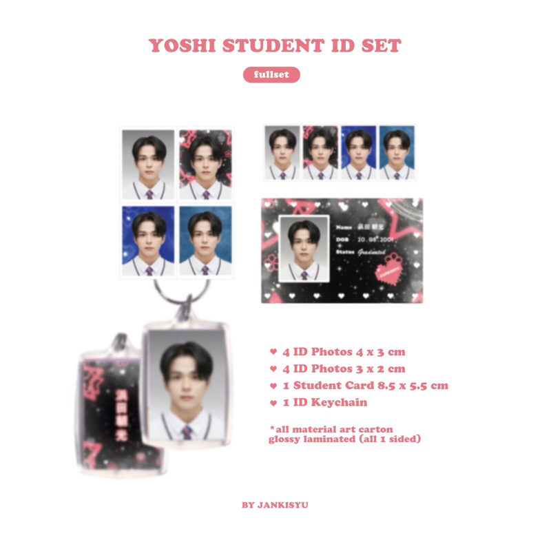 TREASURE Student ID Set BY JANKISYU  (pas foto id photo keychain)