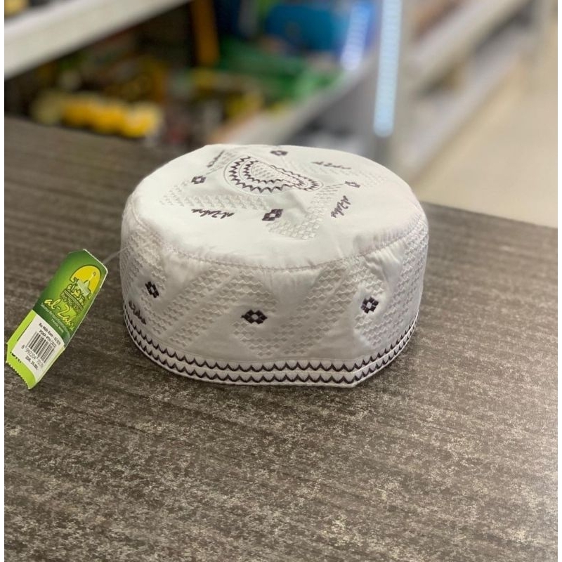 KOPIAH AL ZAHRA MADINAH Peci putih bordir AL zahra