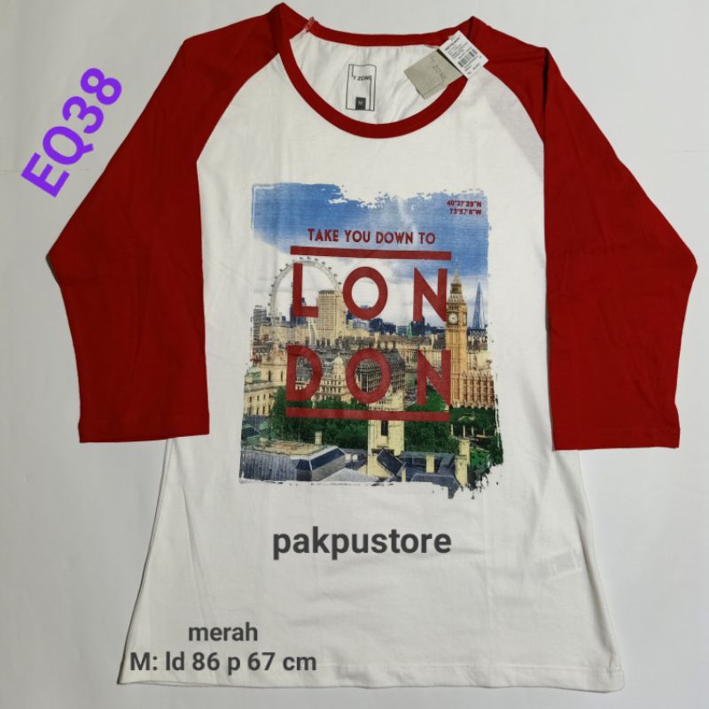 Kaos Wanita Lengan Panjang dan Tanggung Merek T Zone Branded Matahari Original