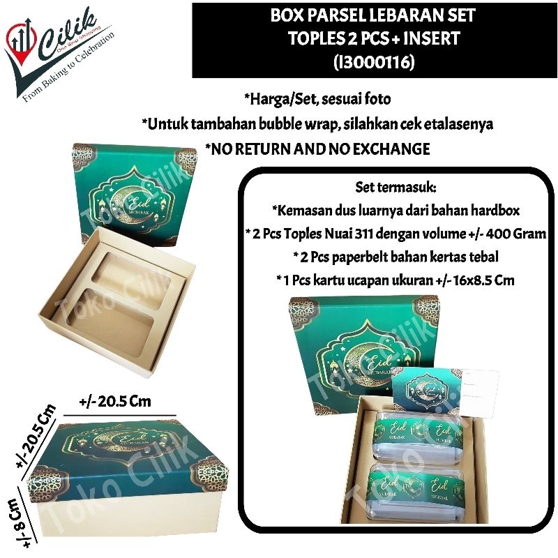 

hardbox dus kemasan hamper lebaran idul fitri toples isi 2 kado gift