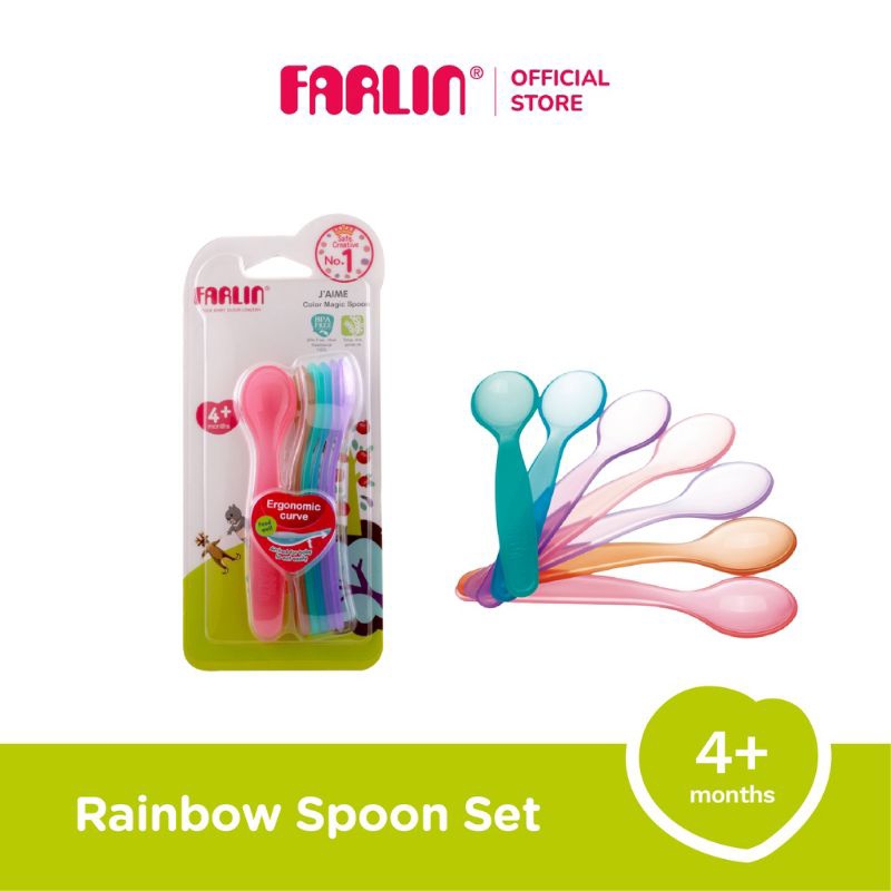 Farlin Rainbow Spoon Set Elder - Sendok Makan Anak