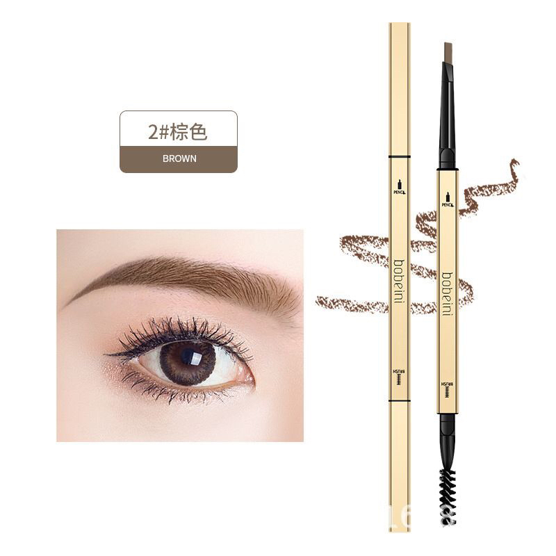 Pensil Alis Waterproof Putar Otomatis Eyebrow Pencil dengan Sikat Alis