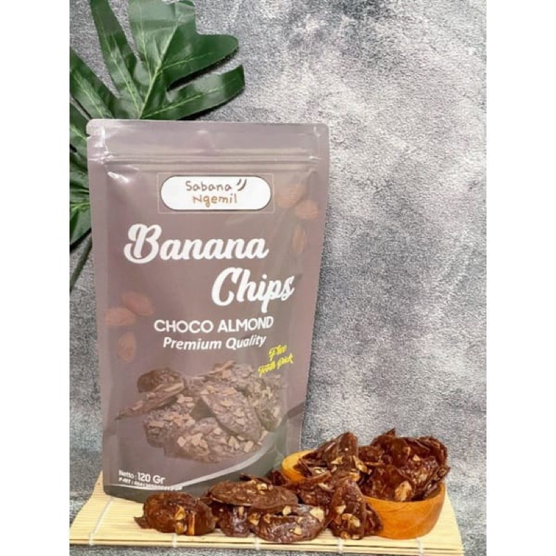 

Banana choco almond / Keripik pisang chocholate almond