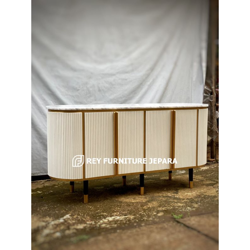 BUFET TV MINIMALIS MARMER PUTIH CARARA, BUFET PAJANGAN MINIMALIS MODERN, RAK TV MINIMALIS, CREDENZA 