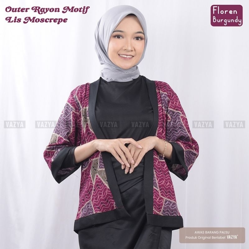 Outer/Cardigan Rayon Motif