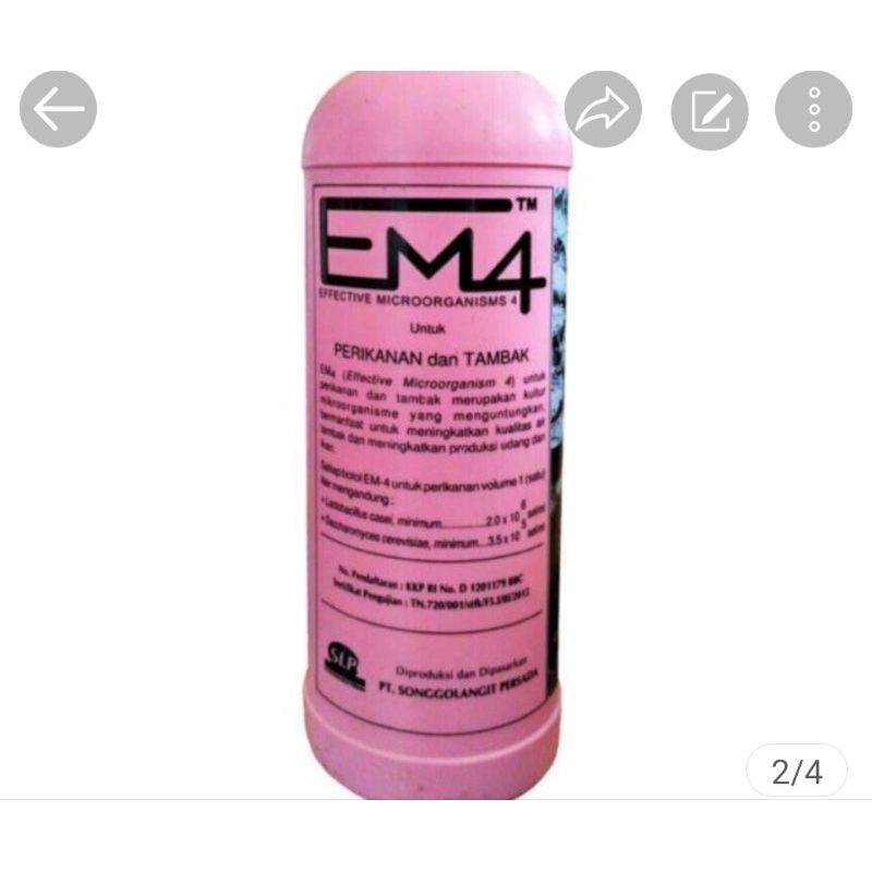 EM4 perikanan 250 mili  1/4 liter EM4 perikanan