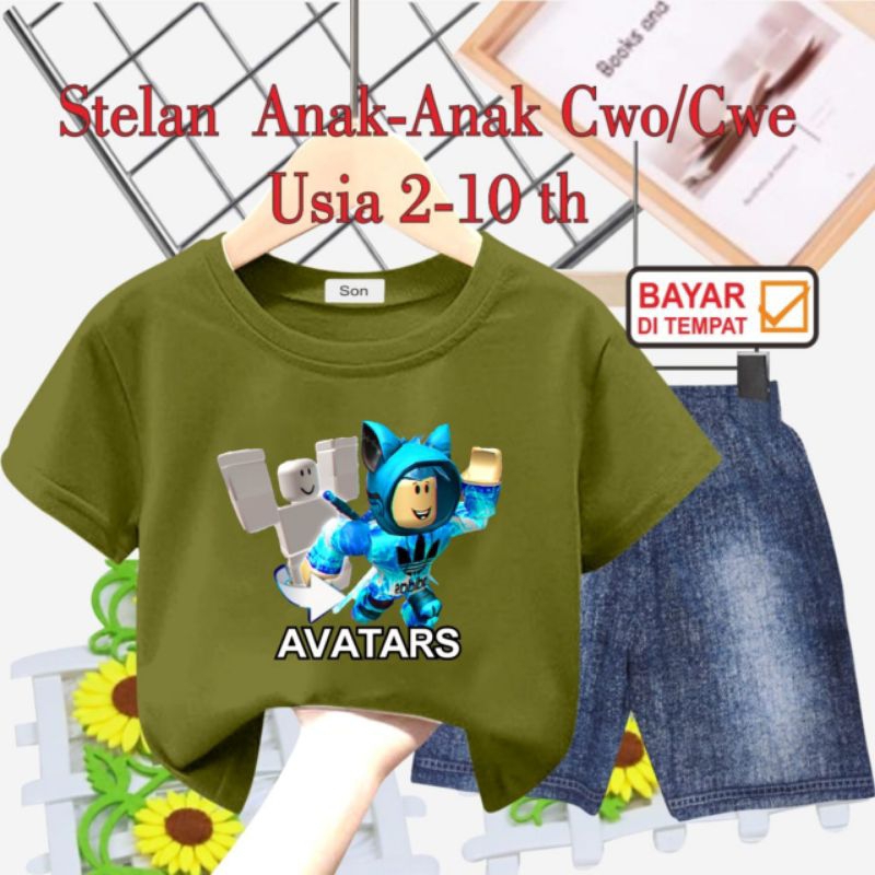 STELAN ANAK UNISEX CELANA SEMI JEANS USIA 2 THN-10THN (AVATARS)