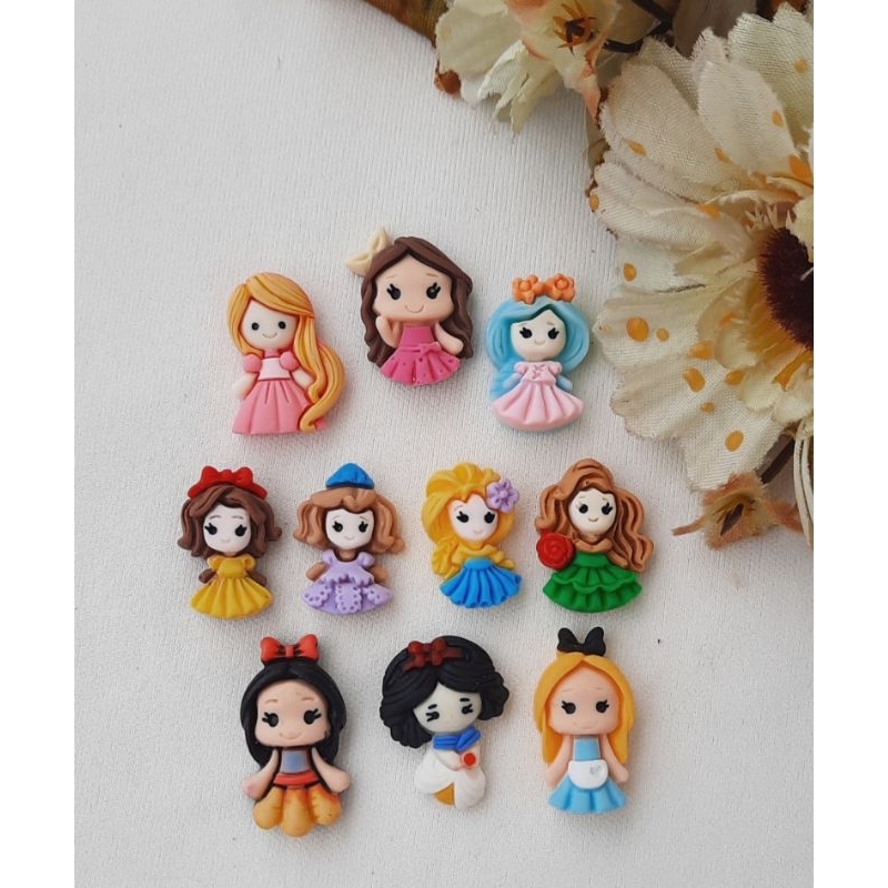 Clay Resin Princess 10pcs
