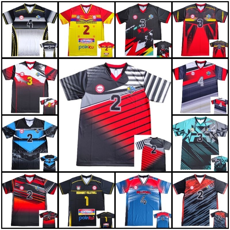 JERSEY VOLLY FULL PRINTING KAOS VOLI PROLIGA BAJU VOLLY PRIA WANITA LENGAN PENDEK ATASAN OLAHRAGA VO