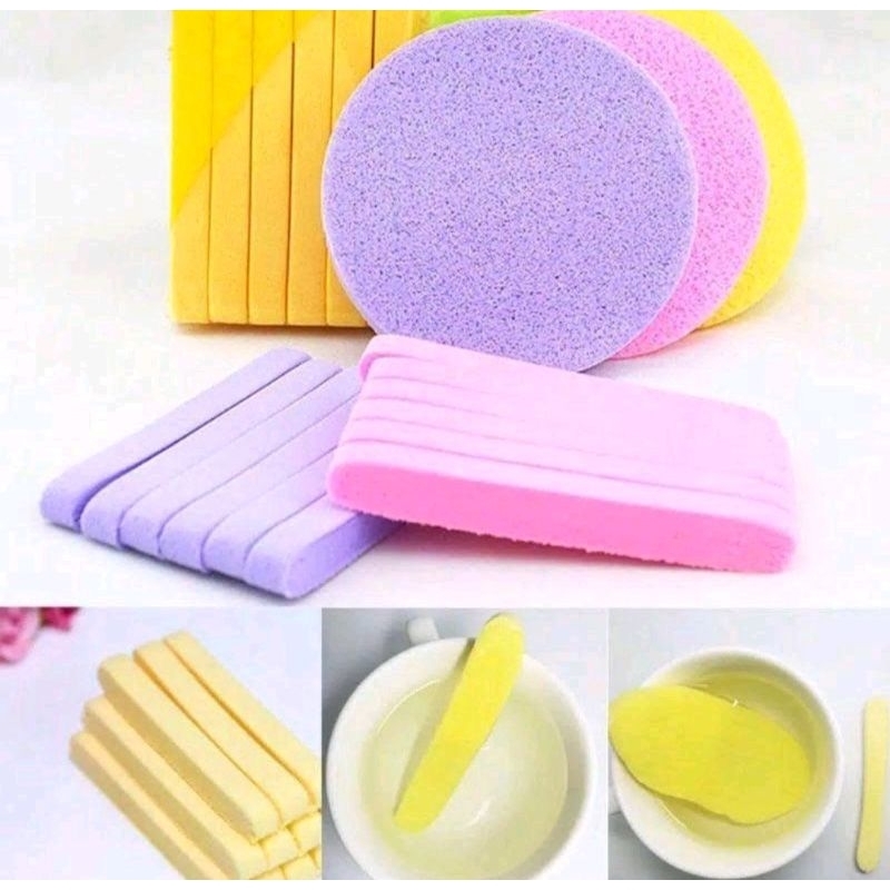 Spon Kentang 1 Pack isi 12pcs Sponge Stick Spons Wajah Facial