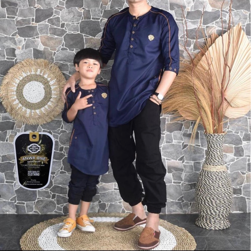 Baju Koko Kurta Couple Ayah dan Anak Premium