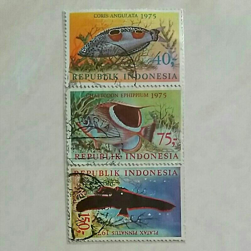 

(AB) Perangko Indonesia 1975 Ikan Laut Set Lengkap 3 pcs Used