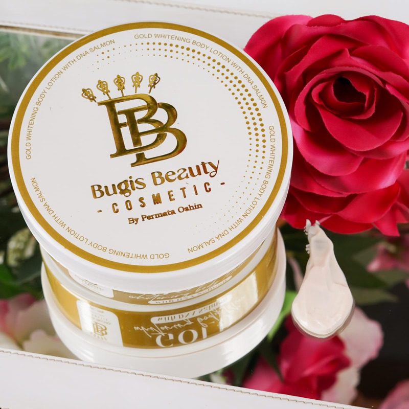 bugis beauty gold whitening body lotion+dna salmon