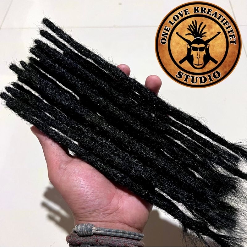 Rambut Gimbal hitam (sintetis)