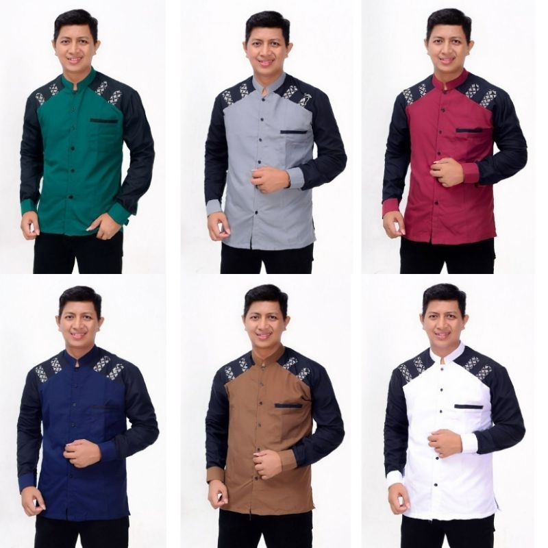 Baju Koko Dewasa Lengan Pendek Material Catton tipis kaya saringan tahu Adem Serap Keringat