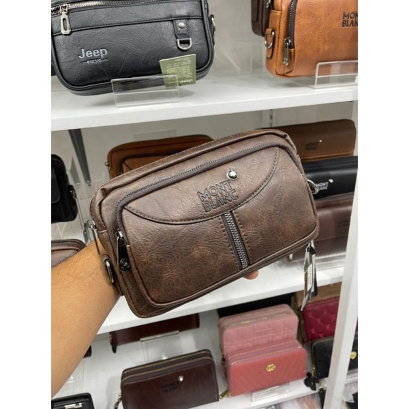 Handbag Slempang Kulit 2 Tali MB Import