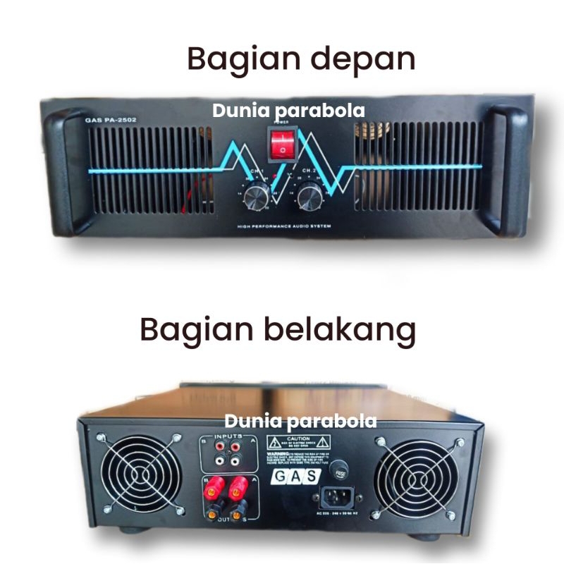 Box Power Amplifier Gas PA 2502 / BOX POWER CA 12 / BOX POWER CA 20 Full Aksesoris Box Power 2501 Ga