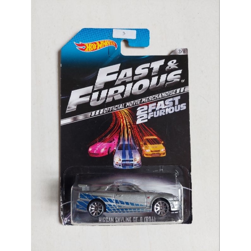 Hotwheels Nissan Skyline R34 Fast Furious Official Movie