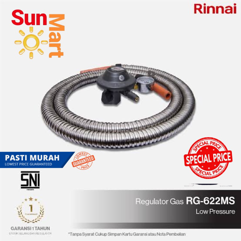 Selang Regulator Rinnai RG 622MS / Selang Paket Regulator Rinnai Aman 622 MS